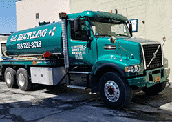 A&L Recycling Green Tanker Truck - All your UCO and Grease trap cleaning needs managed.